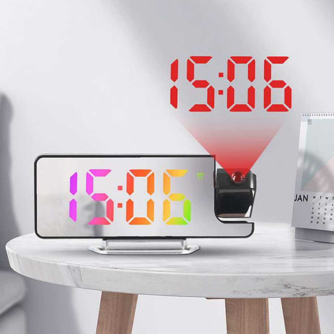 Mirror Face Projector LED Digital Clock