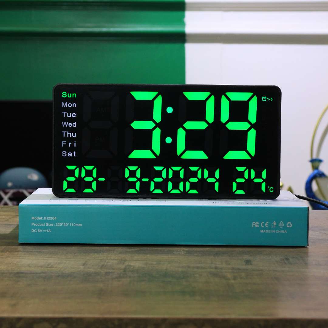 green LED digital Wall Clock