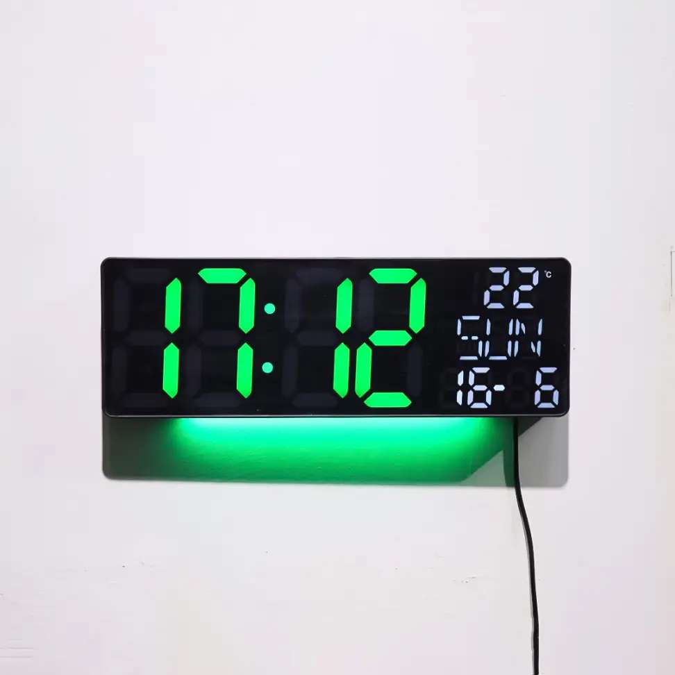 Best Design Green LED Digital Wall Clock