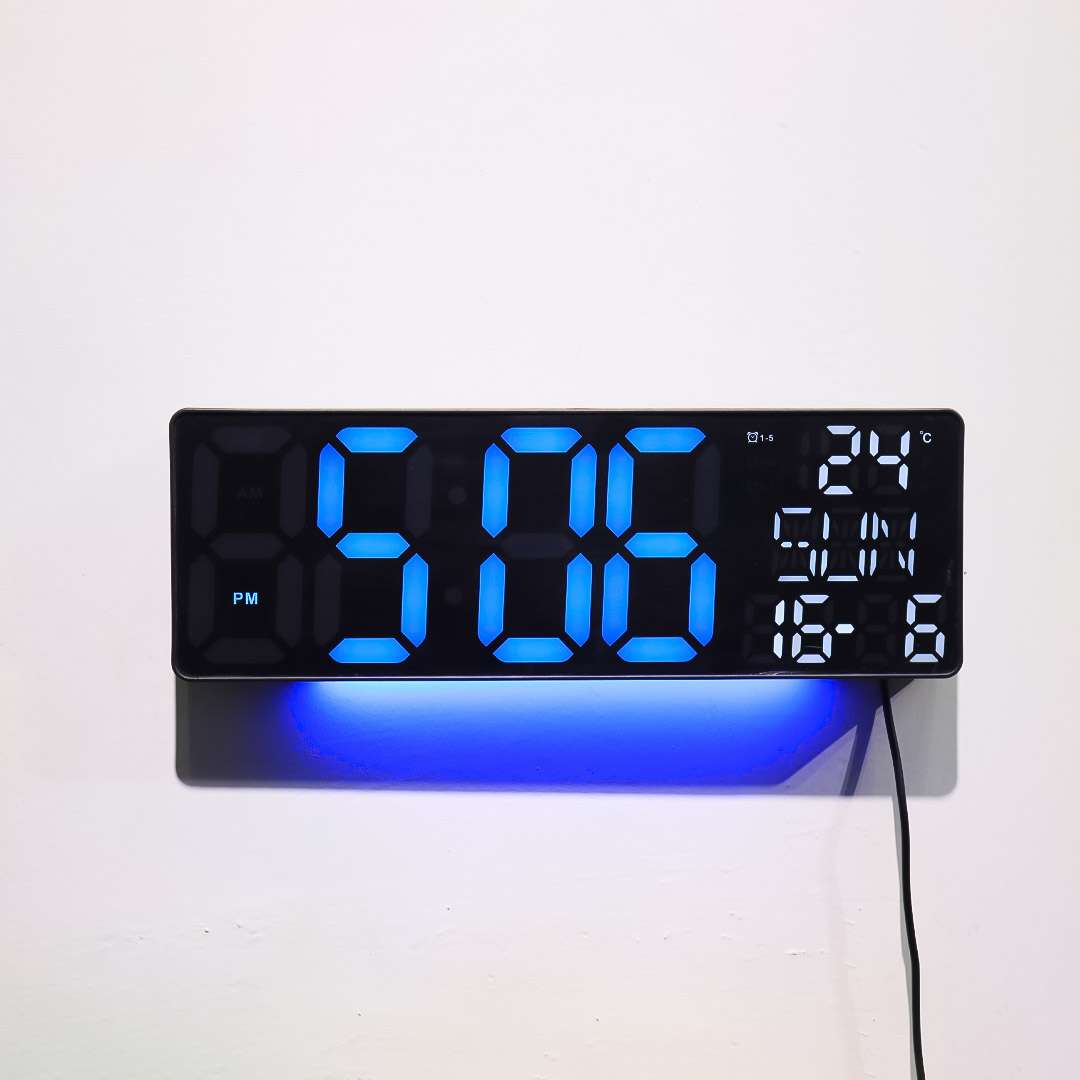 SPECIAL BLUE UNDERGLOW LED DIGITAL WALL CLOCK